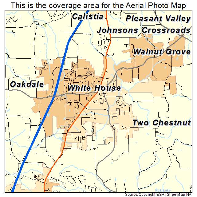 White House, TN location map 