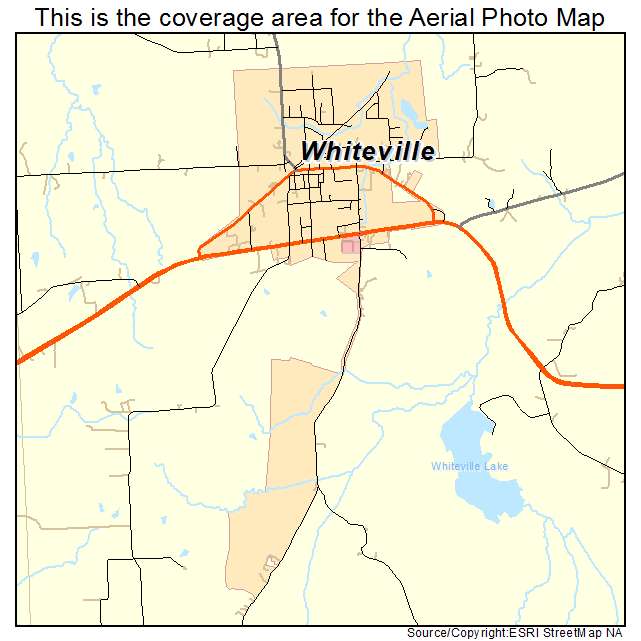 Whiteville, TN location map 