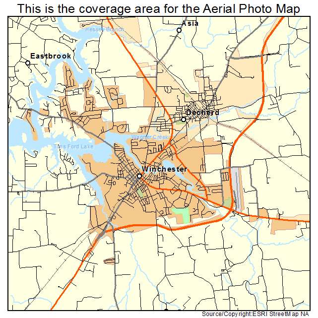 Winchester, TN location map 