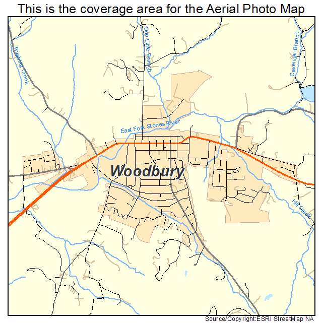 Woodbury, TN location map 