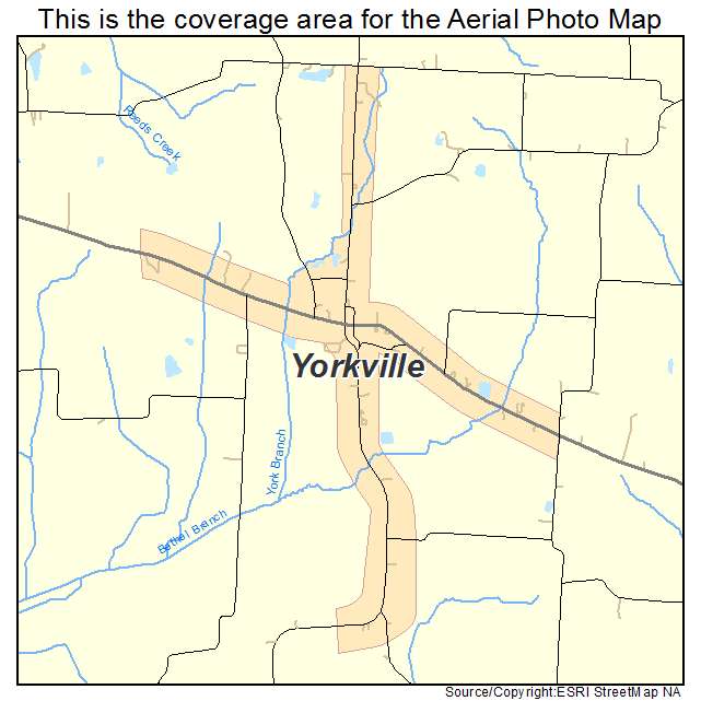 Yorkville, TN location map 