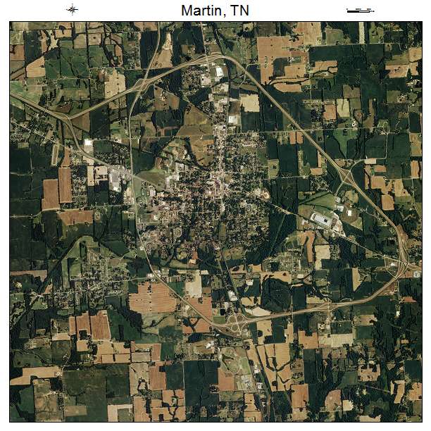 Martin, TN air photo map