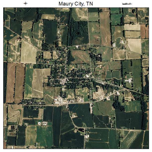 Maury City, TN air photo map