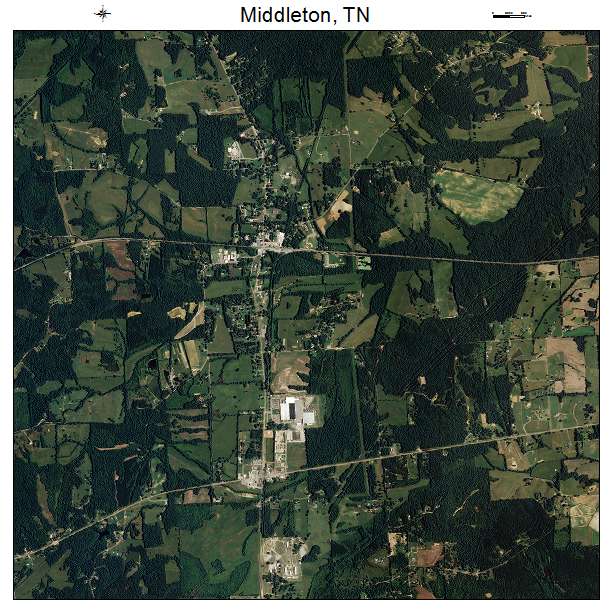 Middleton, TN air photo map