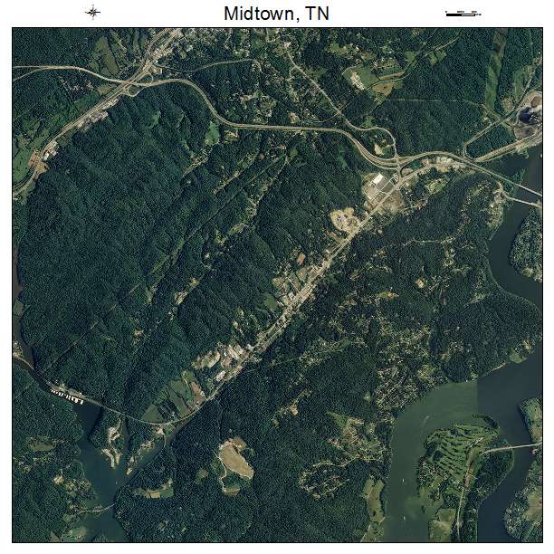 Midtown, TN air photo map