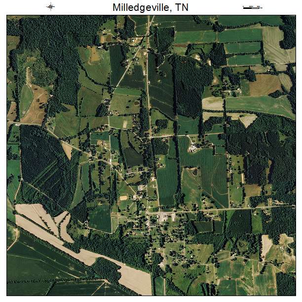 Milledgeville, TN air photo map