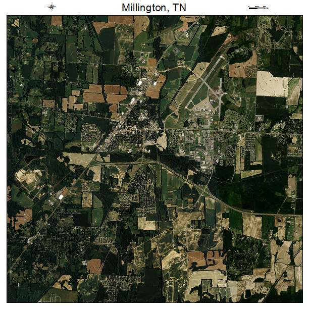 Millington, TN air photo map