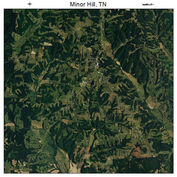 Minor Hill, TN air photo map