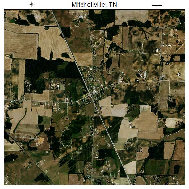 Mitchellville, TN air photo map