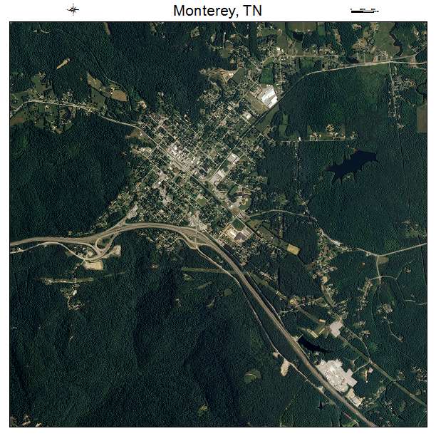 Monterey, TN air photo map