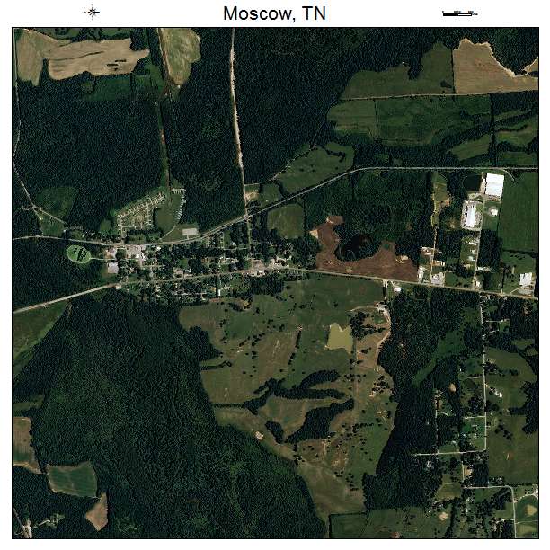 Moscow, TN air photo map