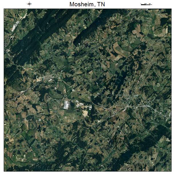 Mosheim, TN air photo map