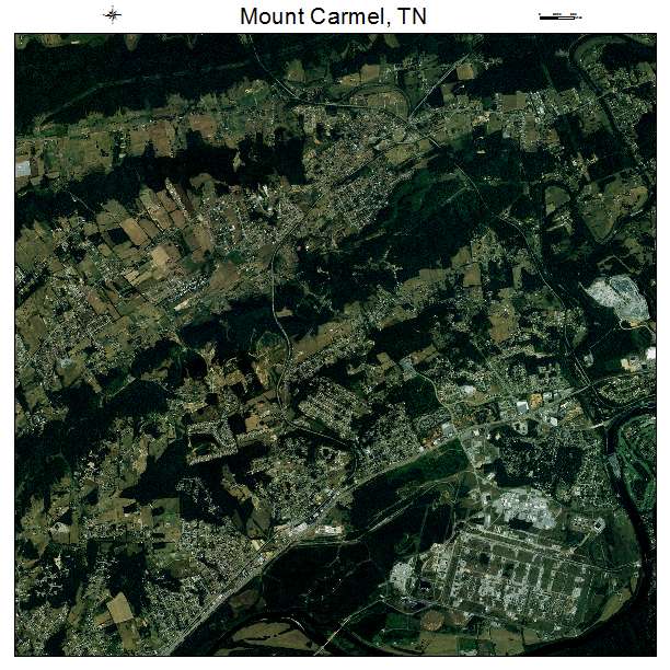 Mount Carmel, TN air photo map
