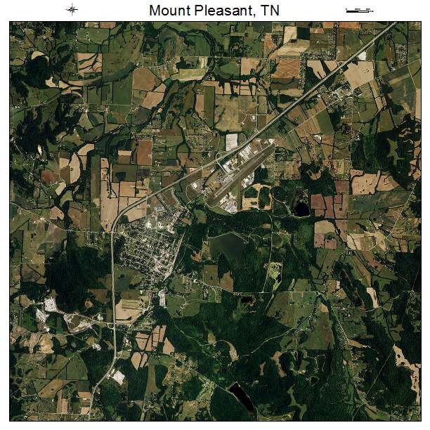 Mount Pleasant, TN air photo map