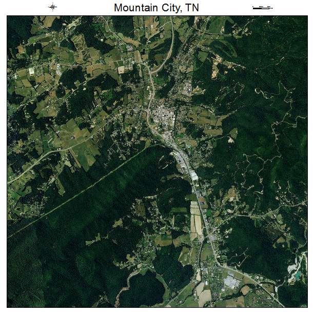 Mountain City, TN air photo map