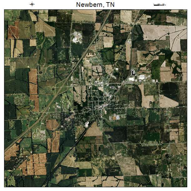 Newbern, TN air photo map