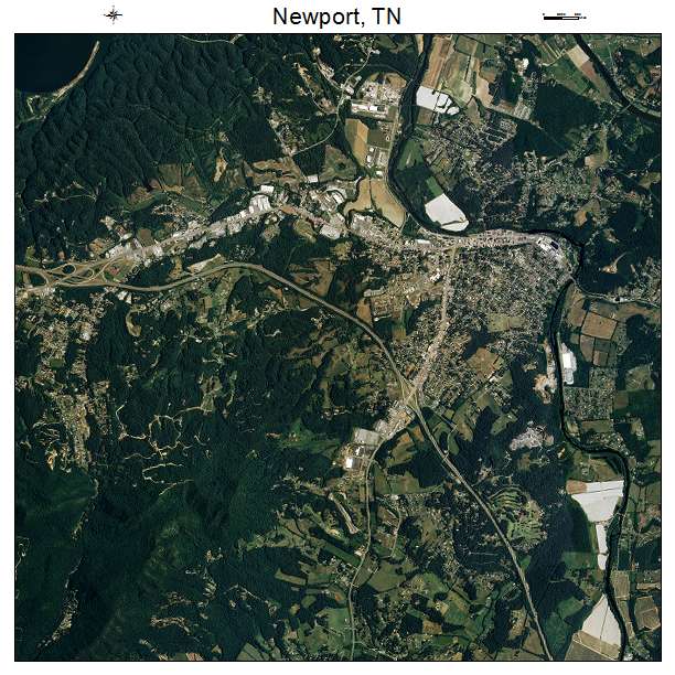 Newport, TN air photo map