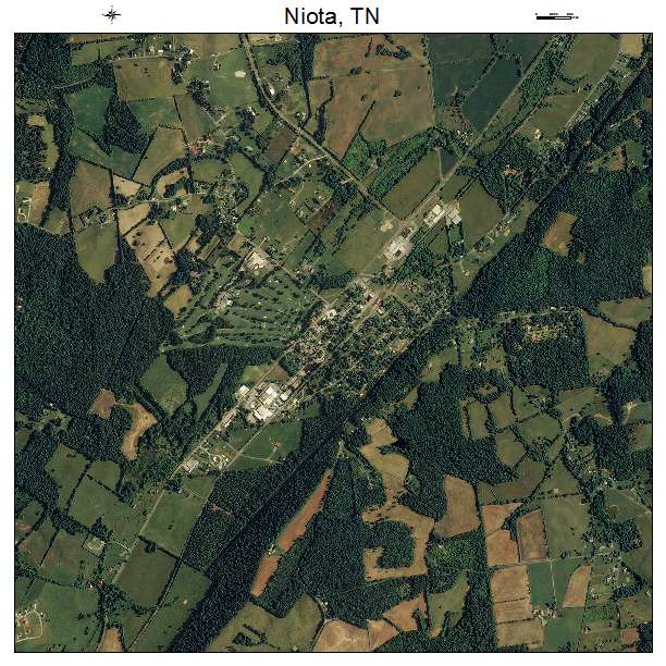 Niota, TN air photo map