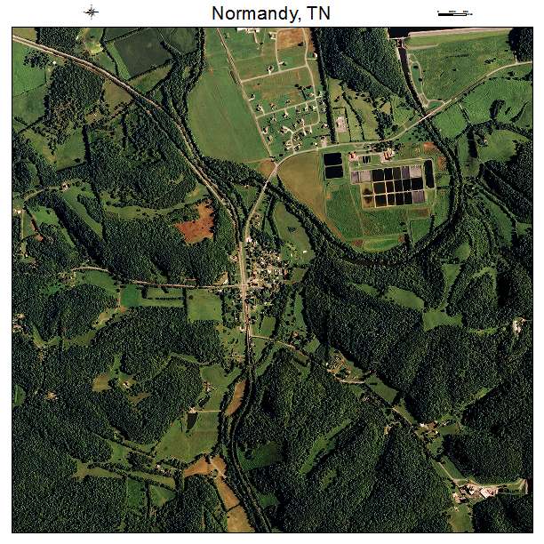 Normandy, TN air photo map