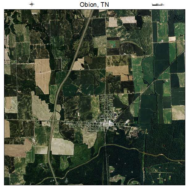 Obion, TN air photo map