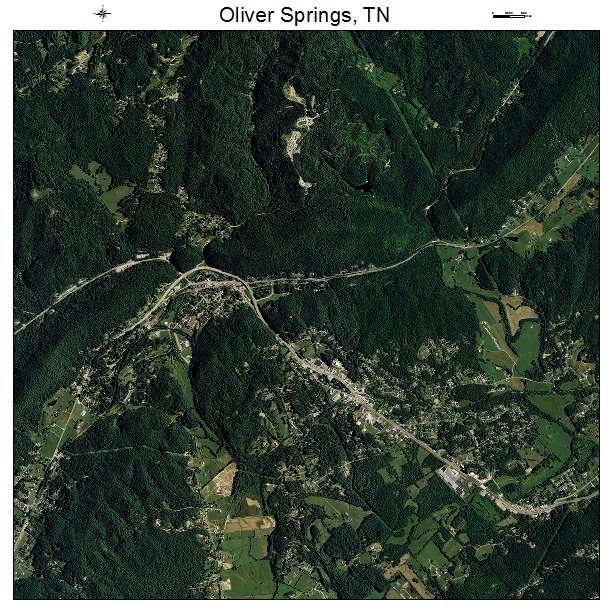 Oliver Springs, TN air photo map