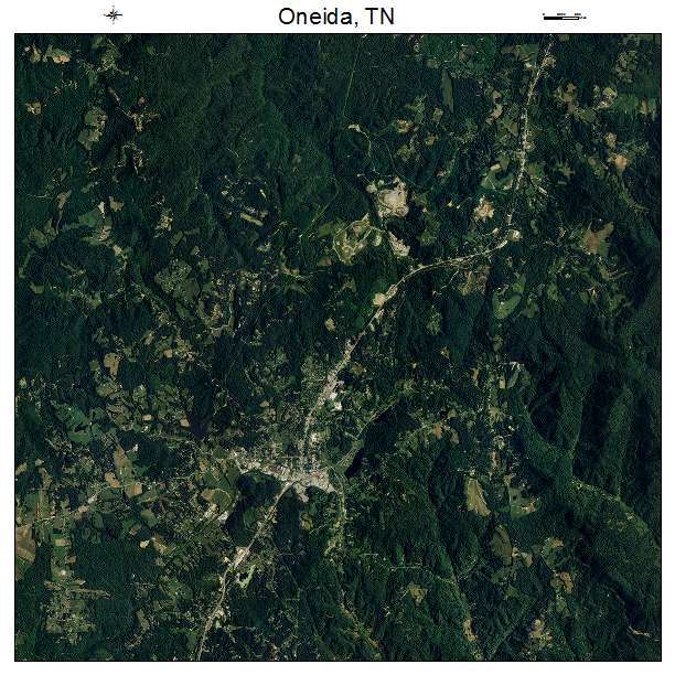 Oneida, TN air photo map