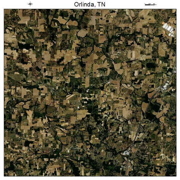 Orlinda, TN air photo map