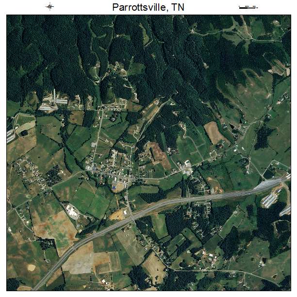 Parrottsville, TN air photo map