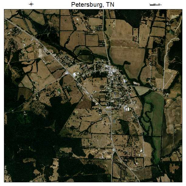 Petersburg, TN air photo map
