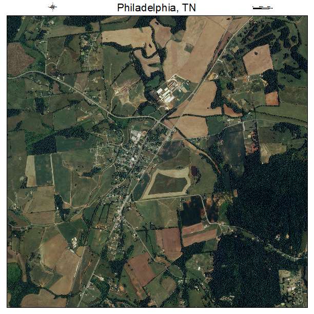 Philadelphia, TN air photo map