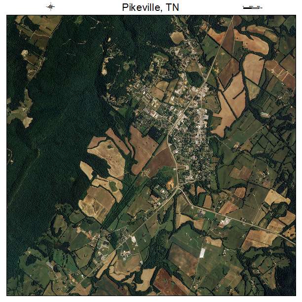Pikeville, TN air photo map