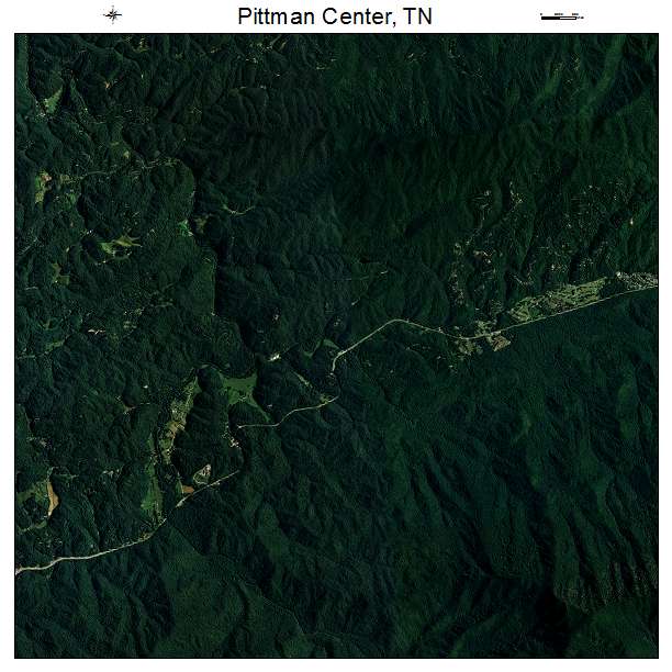 Pittman Center, TN air photo map