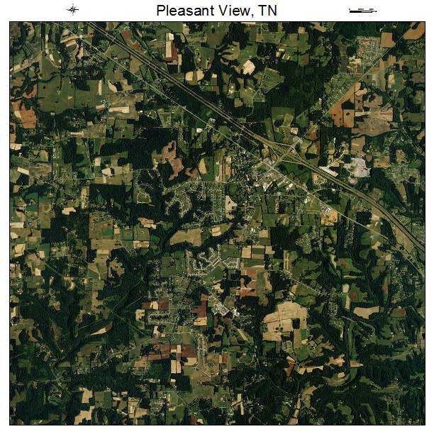 Pleasant View, TN air photo map