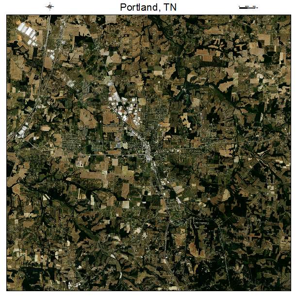 Portland, TN air photo map