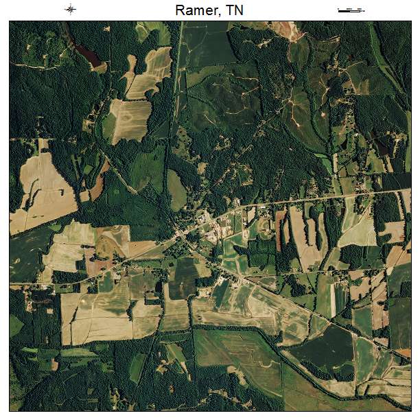 Ramer, TN air photo map