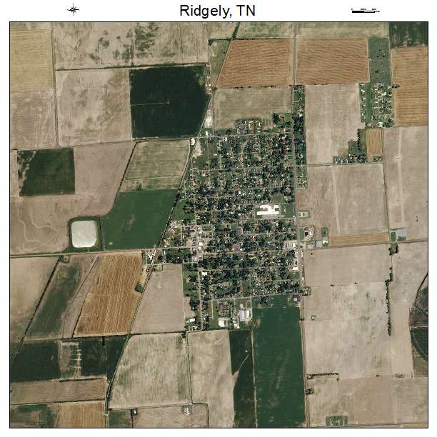 Ridgely, TN air photo map
