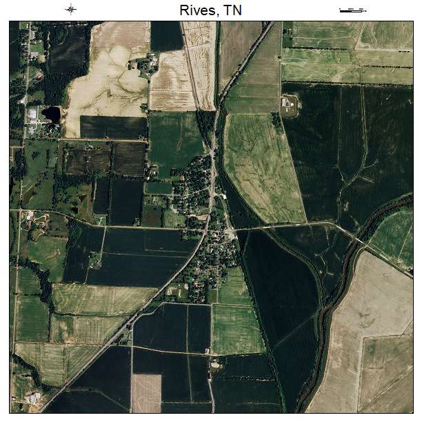 Rives, TN air photo map