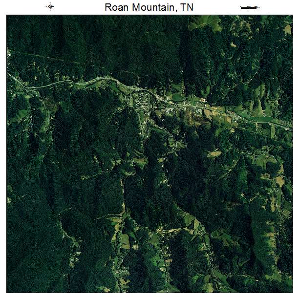 Roan Mountain, TN air photo map
