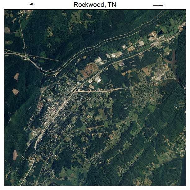 Rockwood, TN air photo map