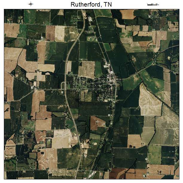Rutherford, TN air photo map