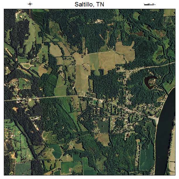 Saltillo, TN air photo map