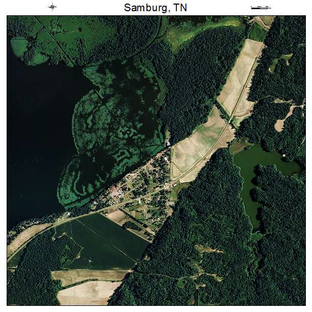 Samburg, TN air photo map