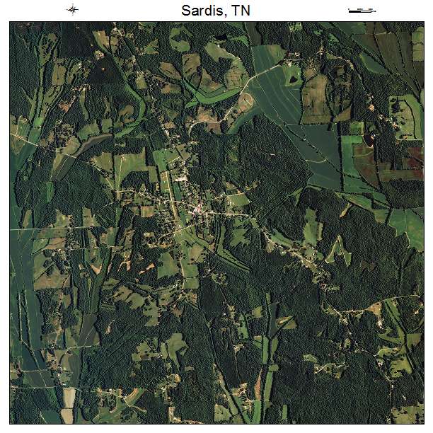 Sardis, TN air photo map