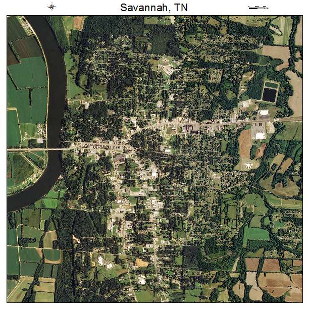 Savannah, TN air photo map