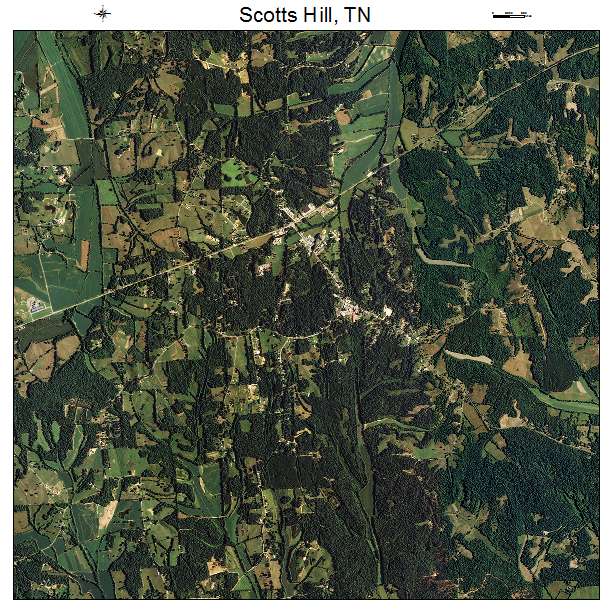 Scotts Hill, TN air photo map