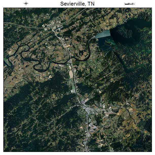 Sevierville, TN air photo map