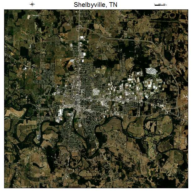 Shelbyville, TN air photo map