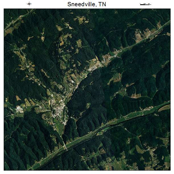 Sneedville, TN air photo map