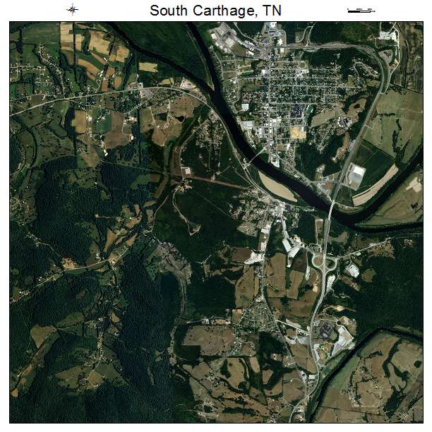 South Carthage, TN air photo map