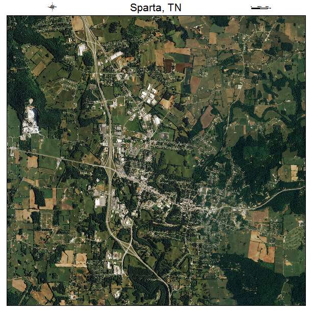 Sparta, TN air photo map